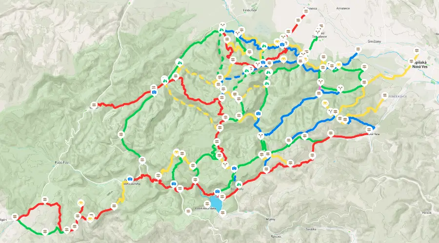 Turistická mapa - Slovenský raj